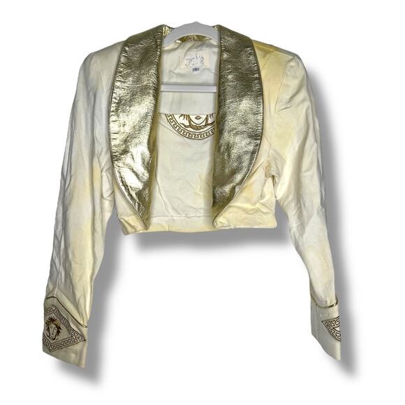 Cache Jackets & Blazers - Vintage Cache Egyptian Gold Open Cropped Blazer Small